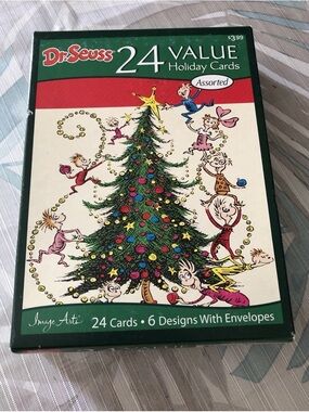 Dr. Seuss Christmas Cards - Set Of 2, NEW Old Stock